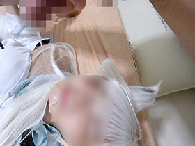 【6P大乱交】アナル＆マ〇コ二穴同時挿入成功【超ドМ美少女レイヤー】ガチ泥酔して何でもOKしてくれるので【イラマ喉凹＆首絞めSEX】　サンプル画像08